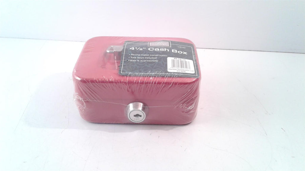 Ashley BB-CB110 4-1/2 Inch Cash Box, Red