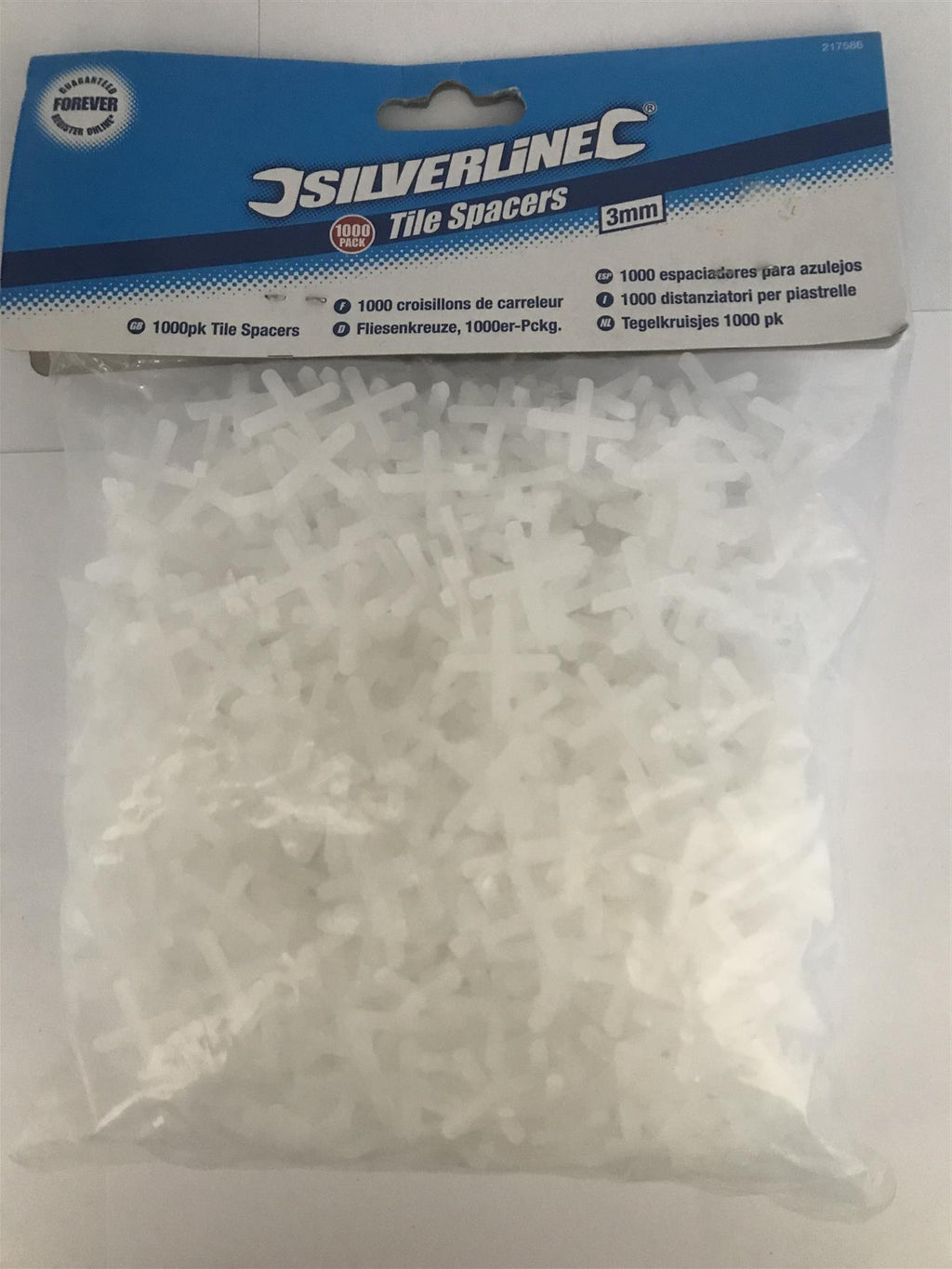 Silverline 3mm Tile Spacers  (1000 Pk) 217586