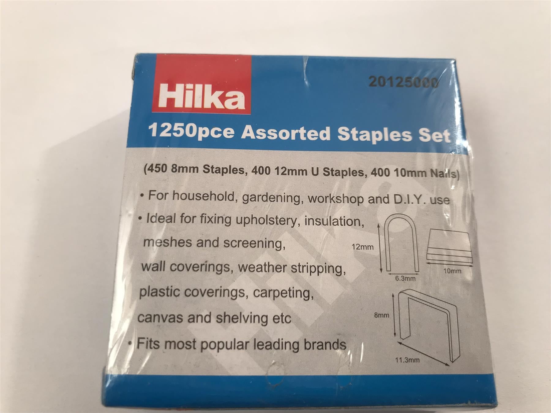 Hilka 20125000 Staples Assortment Set of 1250 Pieces