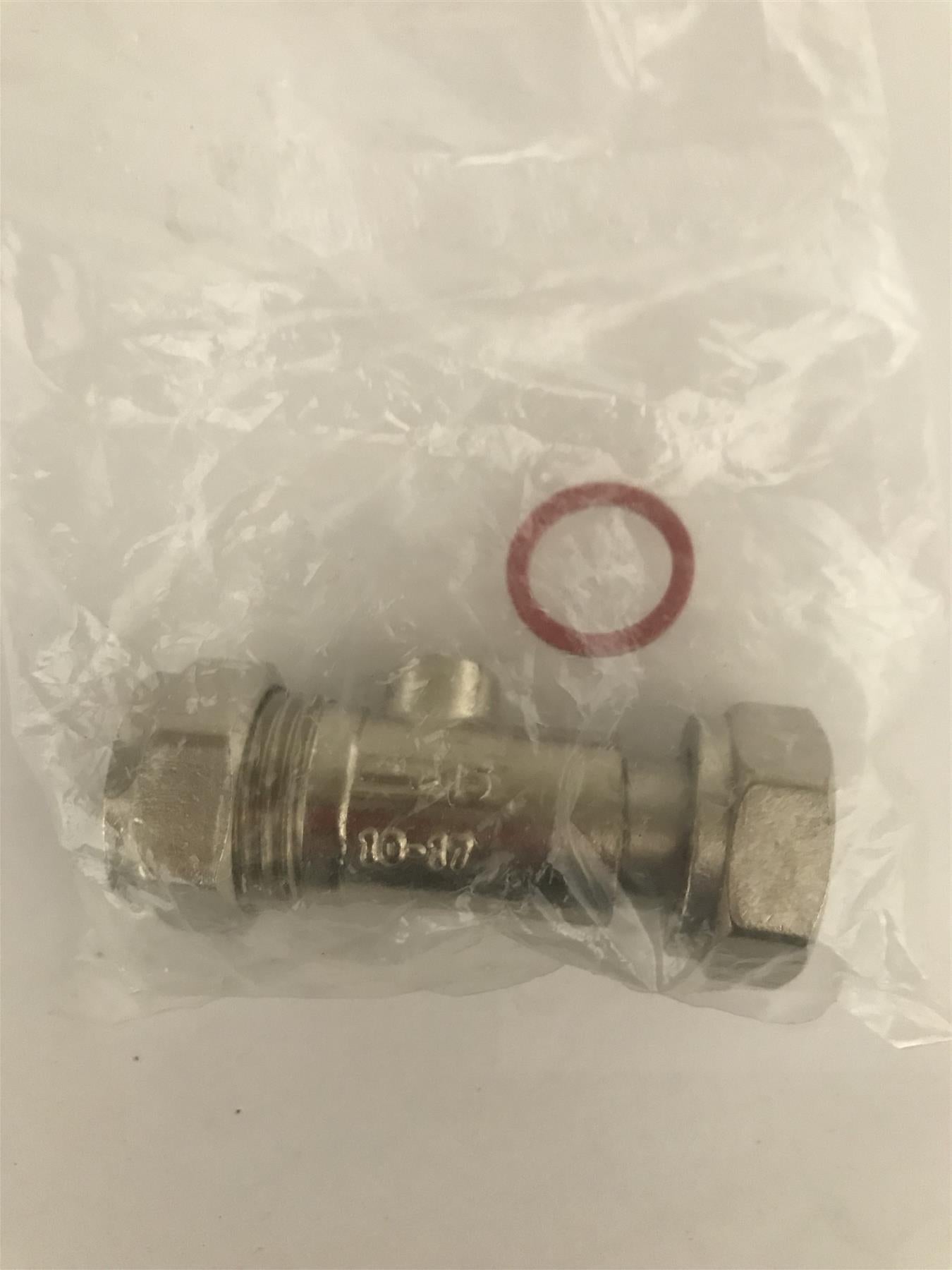 15mm Straight Service Isolator Valve Chrome