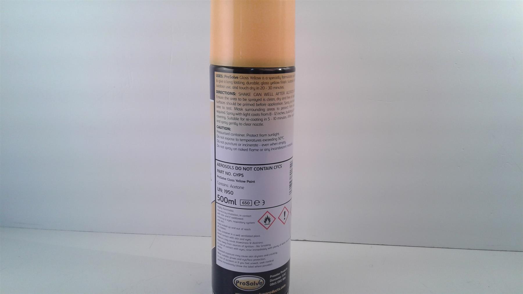 ProSolve Yellow Gloss Indoor Outdoor Wood Metal 500ml