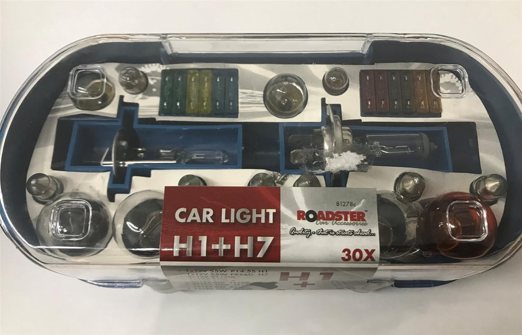 Roadster Car Light H1 H7 30X Bulb Set 81278C