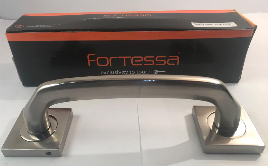 Fortessa FACZUR-SNNP Zurich Satin Nickel/Nickel Polished Door Handle