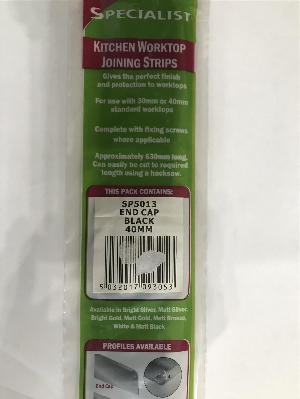 Specialist End Cap Black 40mm SP5013