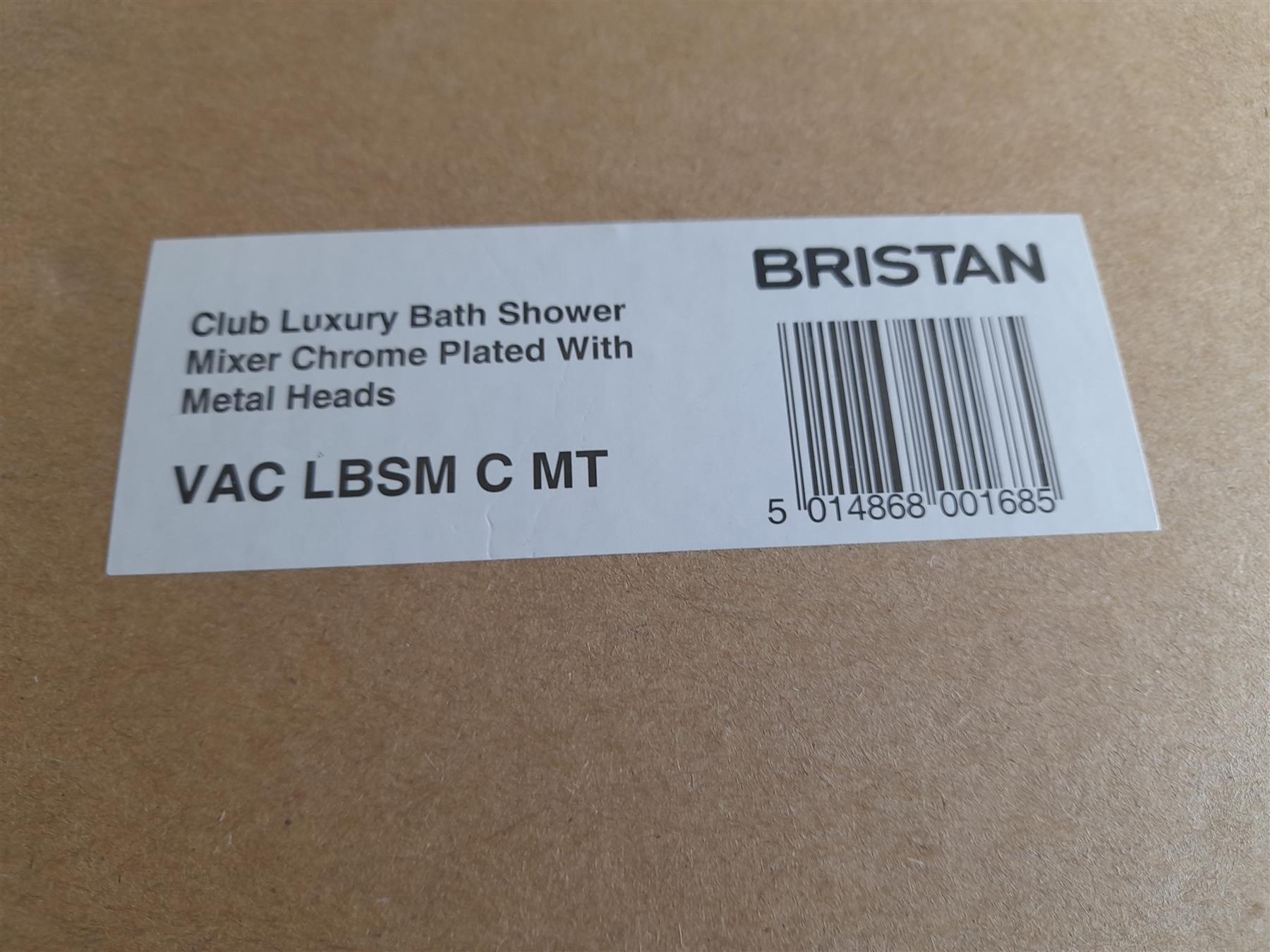 Bristan VAC LBSM C MT Luxury Bath Shower Mixer with Metal Heads Chrome Plated