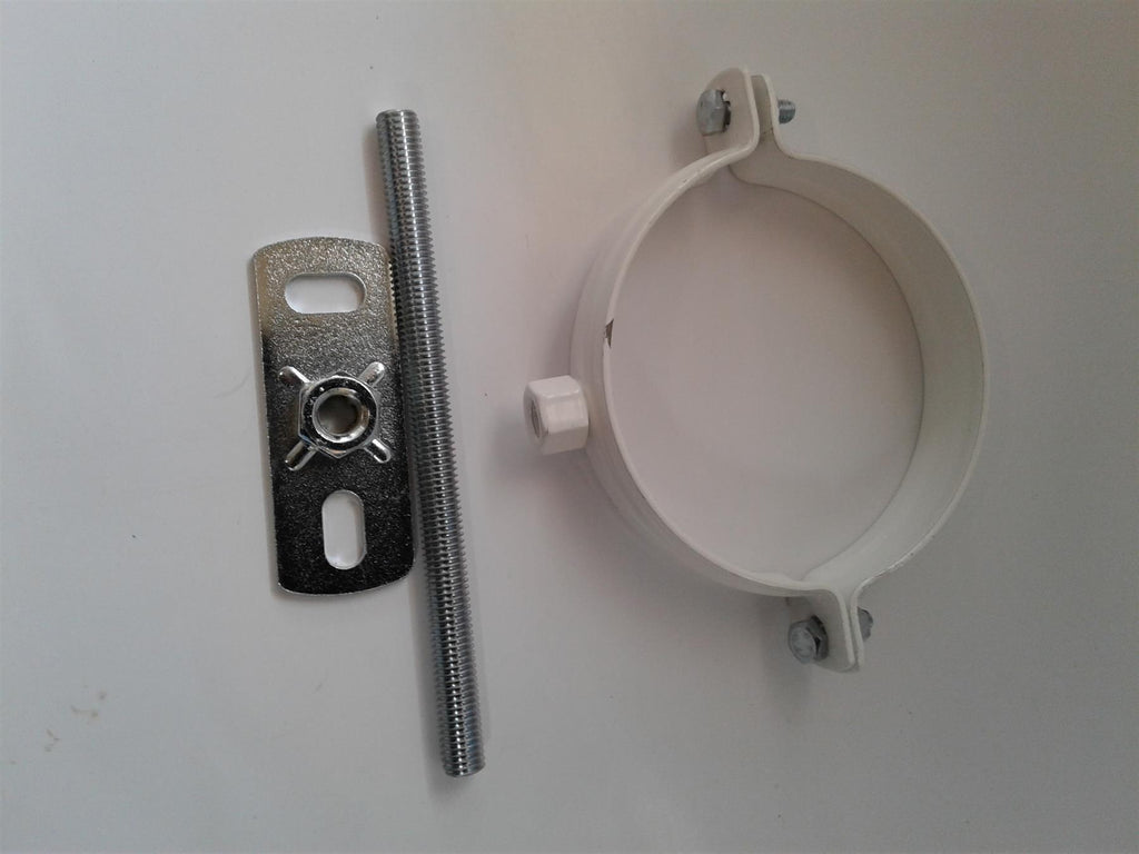 NEW UNIVERSAL FLUE BRACKET KIT 100MM  WHITE