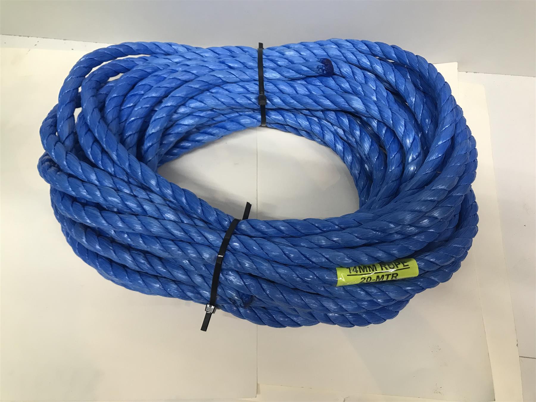 14mm Blue Poly Polypropylene Rope 20m