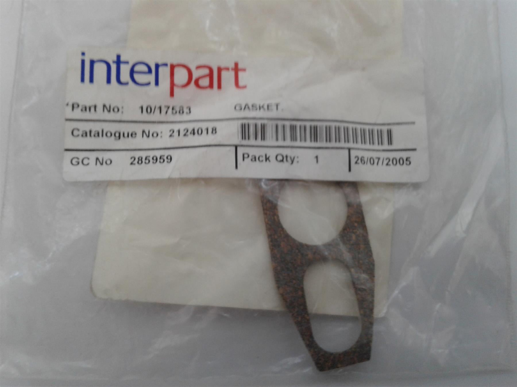 NEW Baxi Main 10/17583 Mersey Gasket