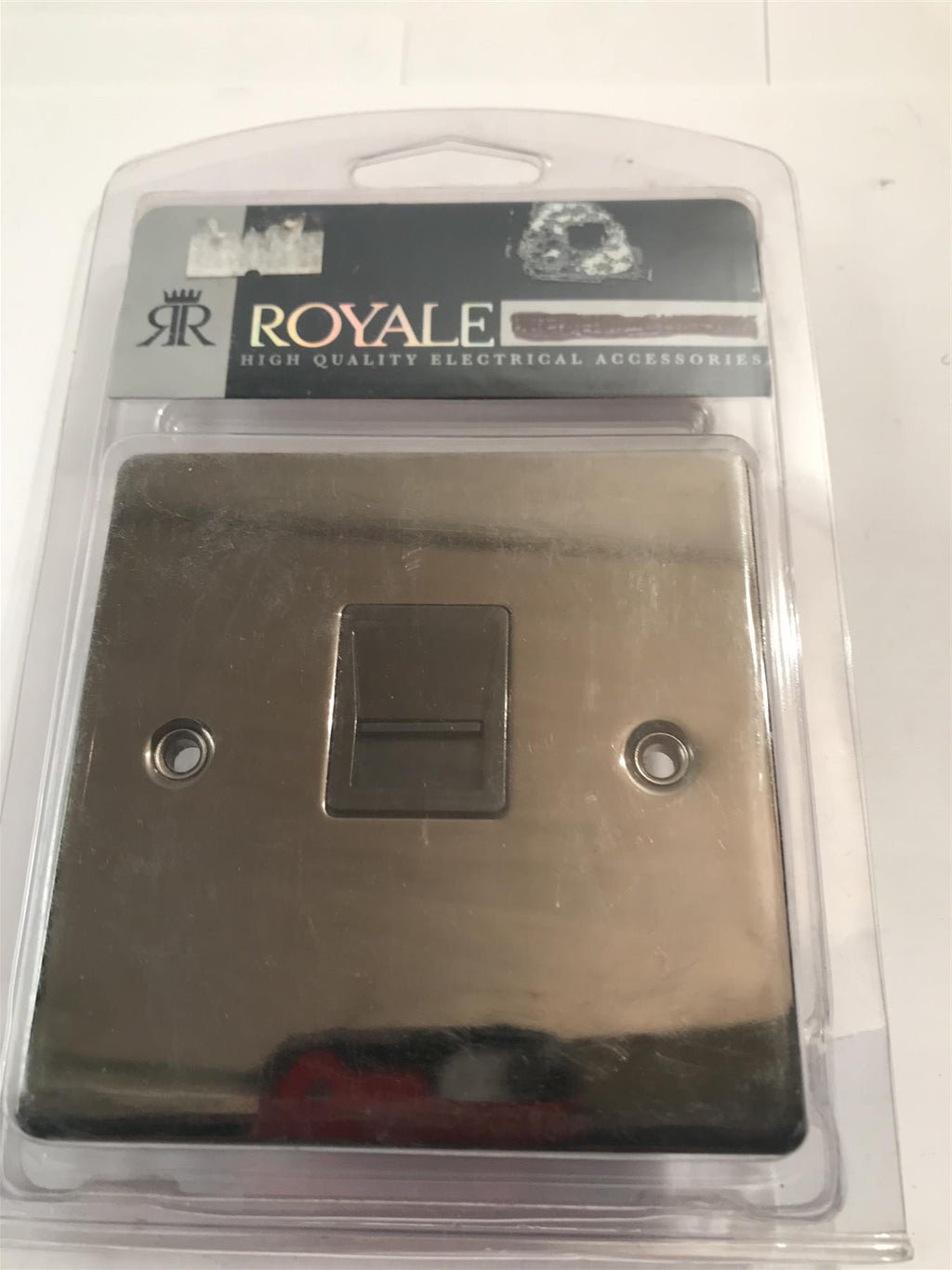 Flat Plate Black Nickel Master Telephone Socket