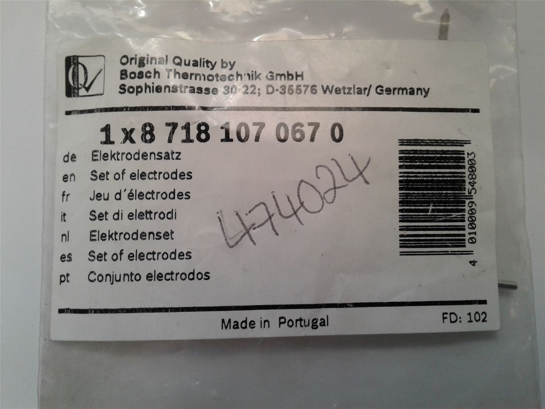 NEW WORCESTER SET OF ELECTRODES 87181070670