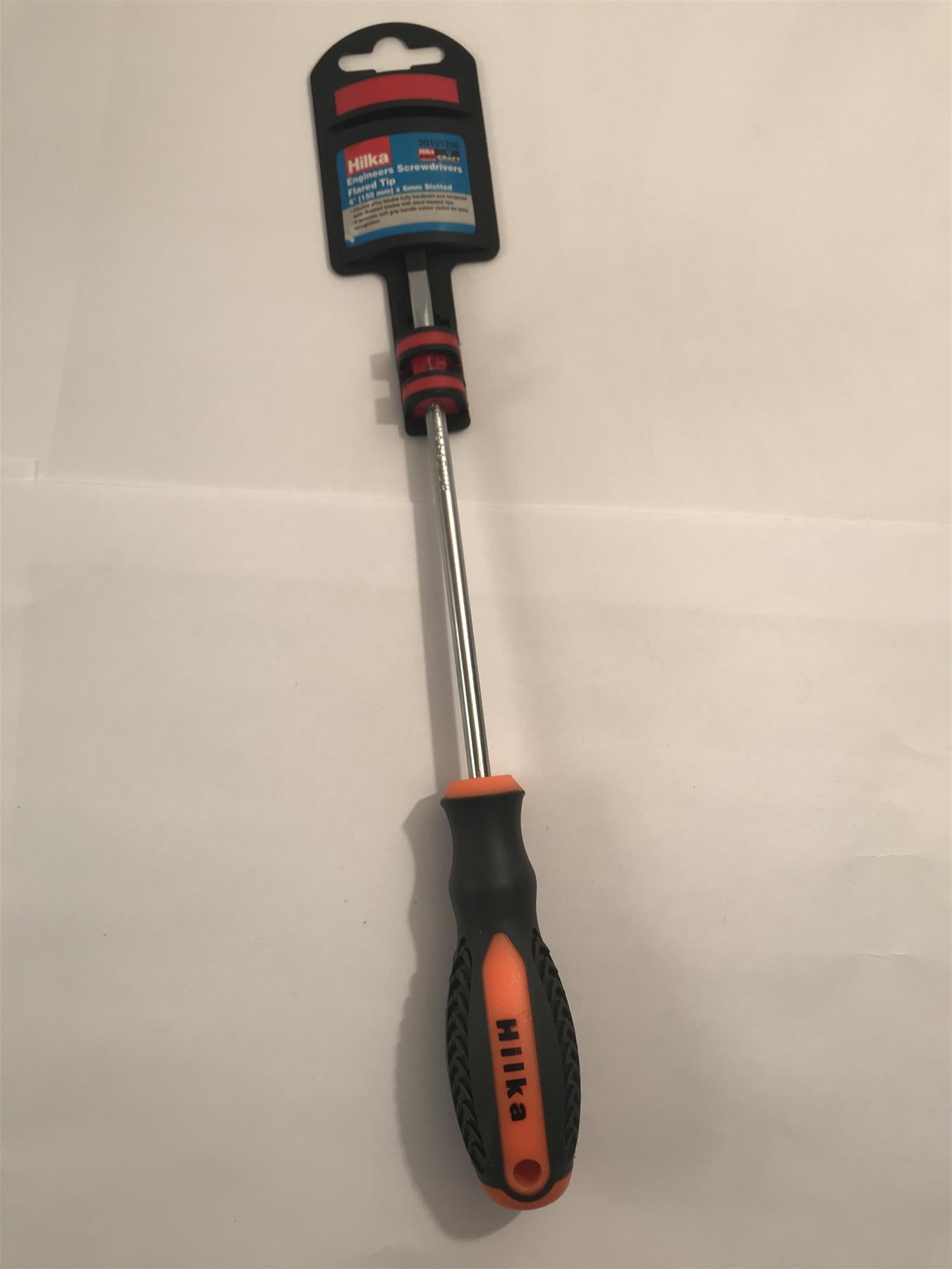 Hilka 30101206 Engineers Screwdriver Flared Tip Slotted 6mm x 150mm