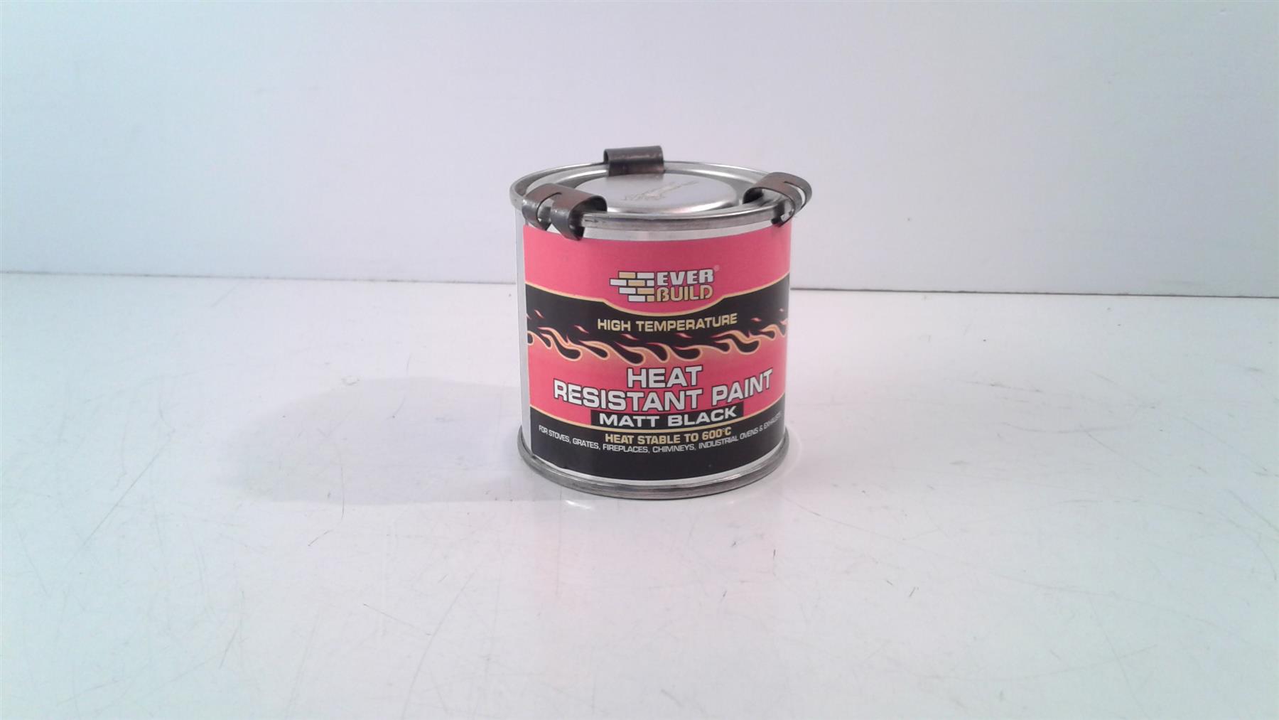 EVERBUILD 125ML HEAT RESISTANT PAINT MATT BLACK 125ml