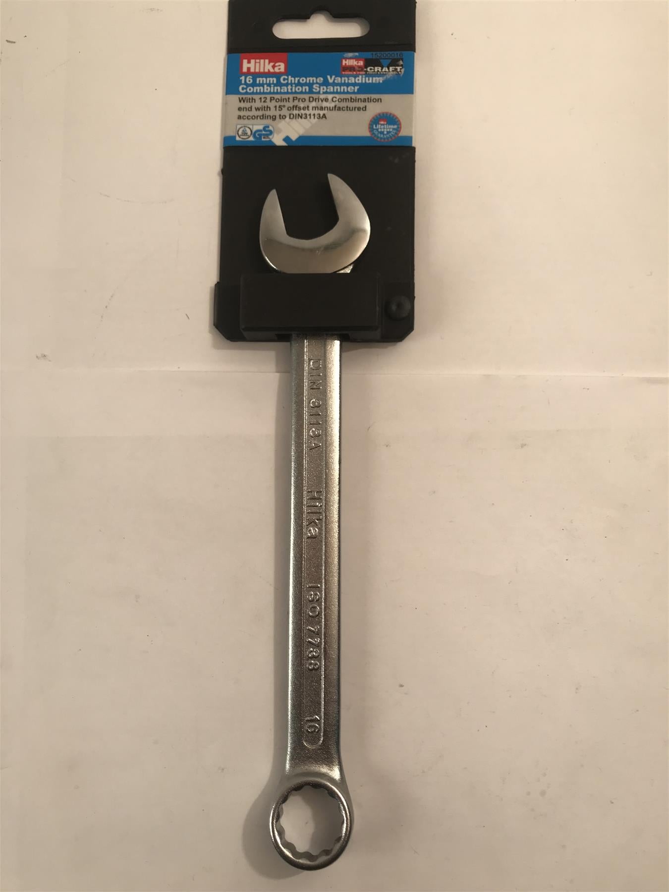 Hilka 16mm Chrome Vanadium Combination Spanner 15200016