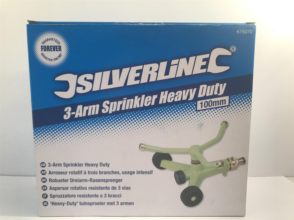 Silverline 675070 3-Arm Sprinkler Heavy Duty 100 mm