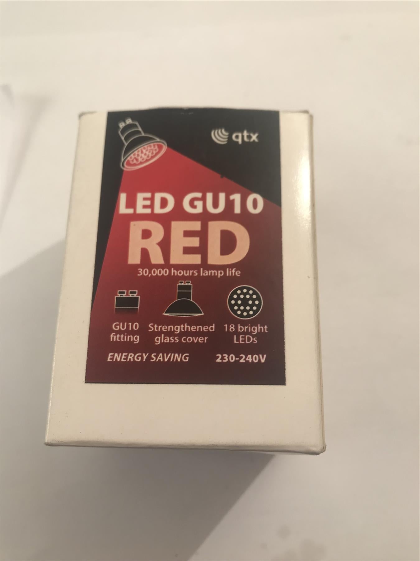 GU10 Red 18 LED Bulb