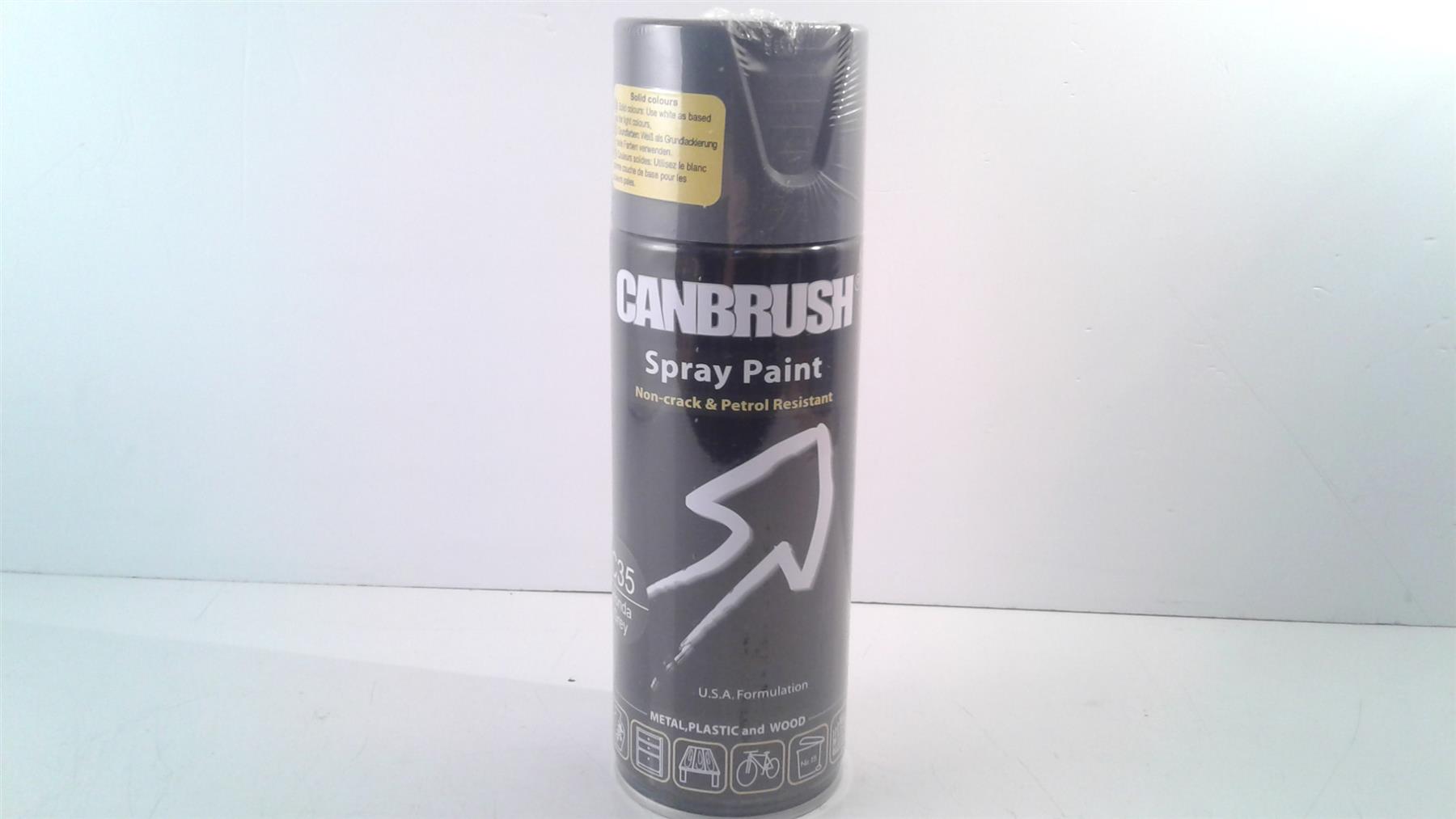 Canbrush Spray Paint C35 Honda Grey for metal plastic and wood