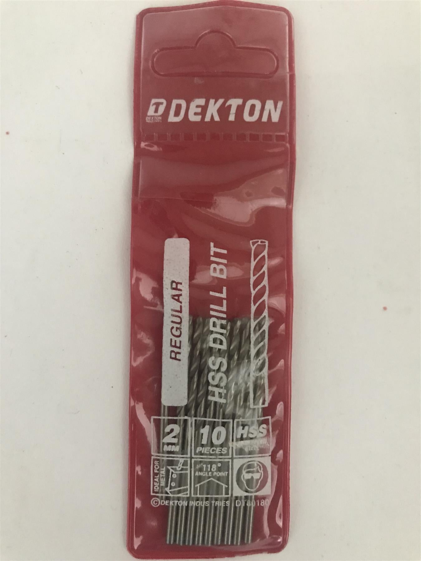 Dekton Regular HSS Drill Bit 2mm 10 Pack