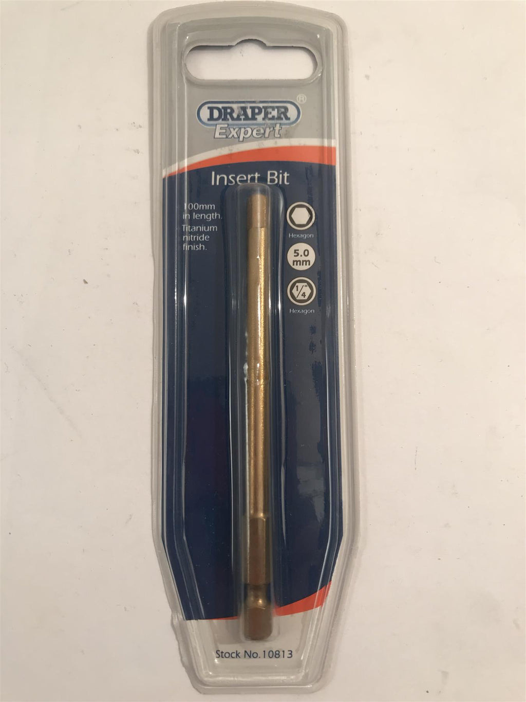 Draper Insert Bit 1/4"  5mm x 100mm Long  10813