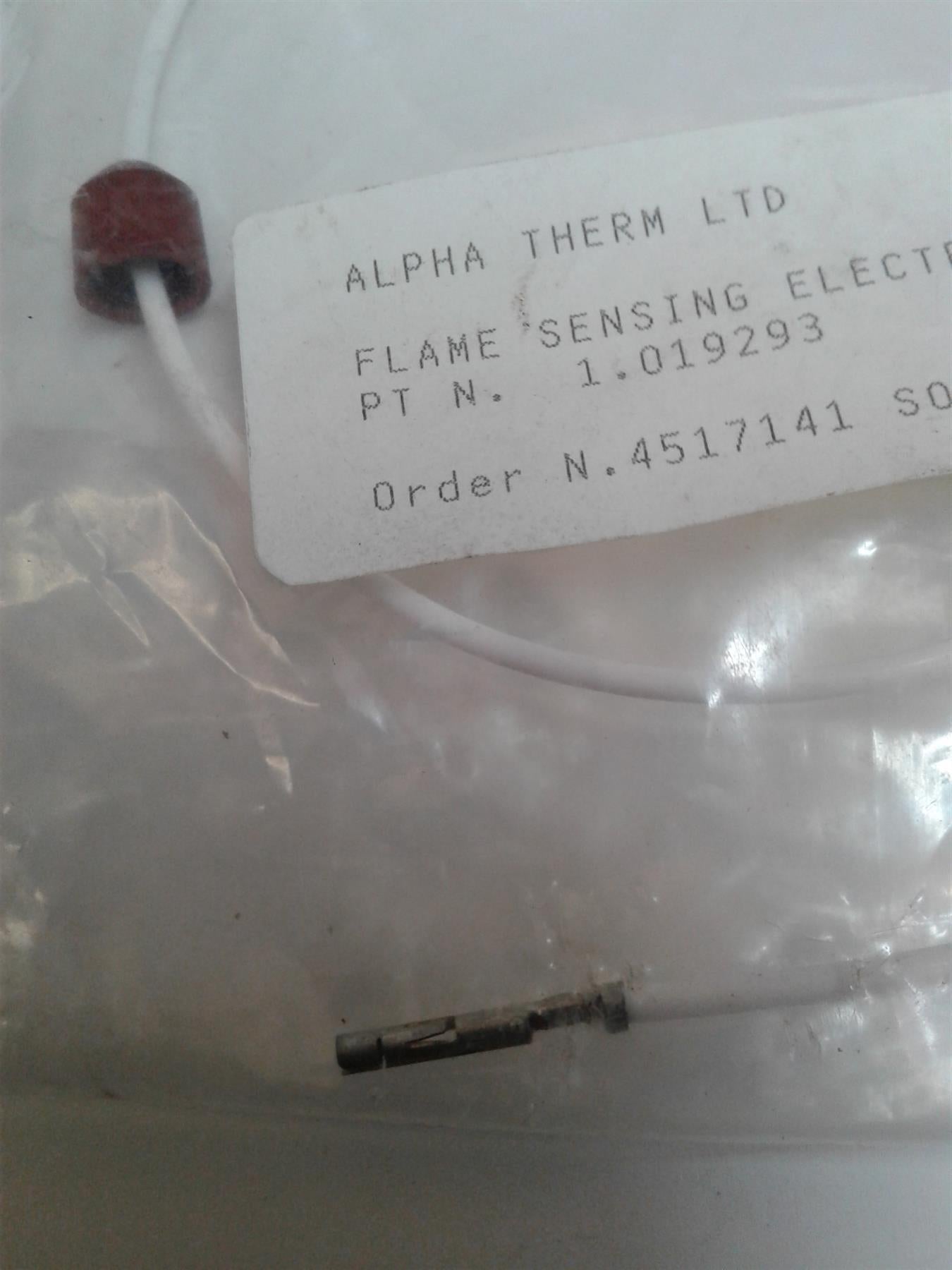 NEW ALPHA CD BOILER FLAME SENSING ELECTRODE 1.019293 LEAD