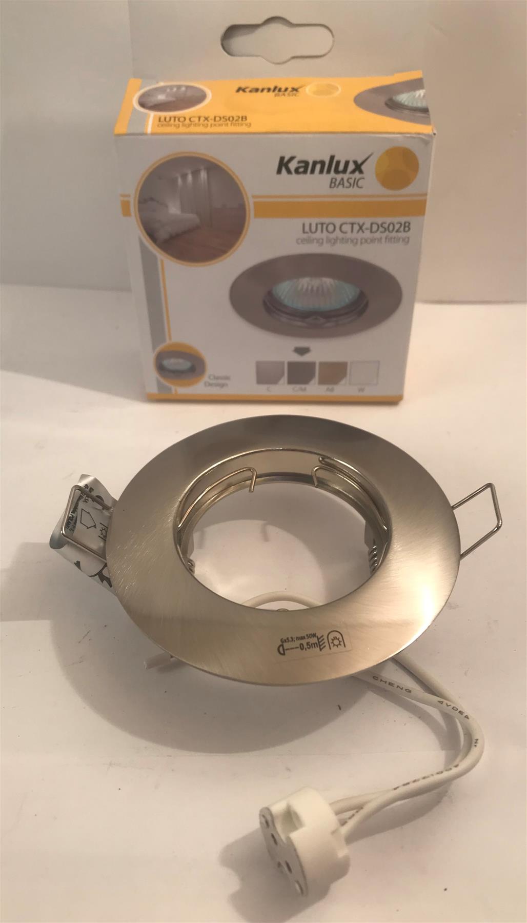 Kanlux LUTO CTX-DS2B 12V LED Gx5,3 Ceiling Lighting Point Fitting Chrome Matt
