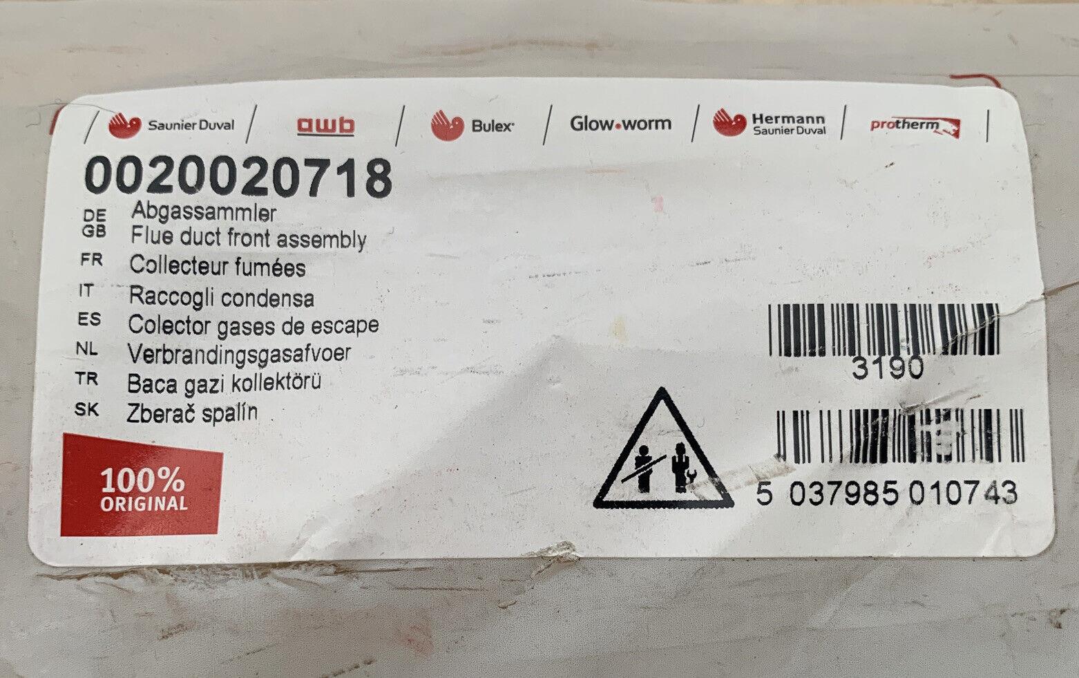 Glowworm Flue Duct Front Assembly 0020020718