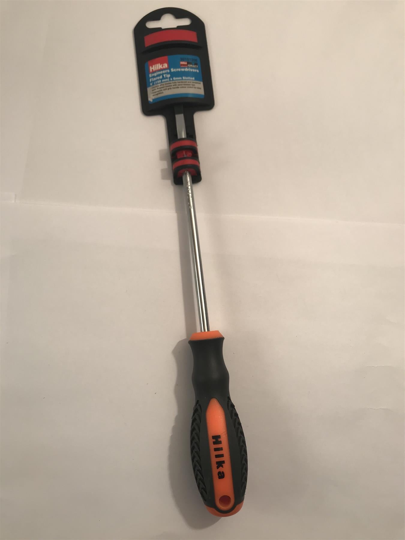 Hilka 30101206 Engineers Screwdriver Flared Tip Slotted 6mm x 150mm