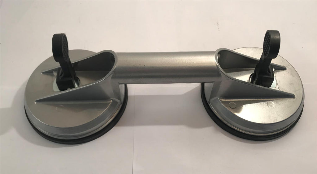 Double Suction Cup Puller Aluminium Handle Surface Car Van Glass Pad 100kg