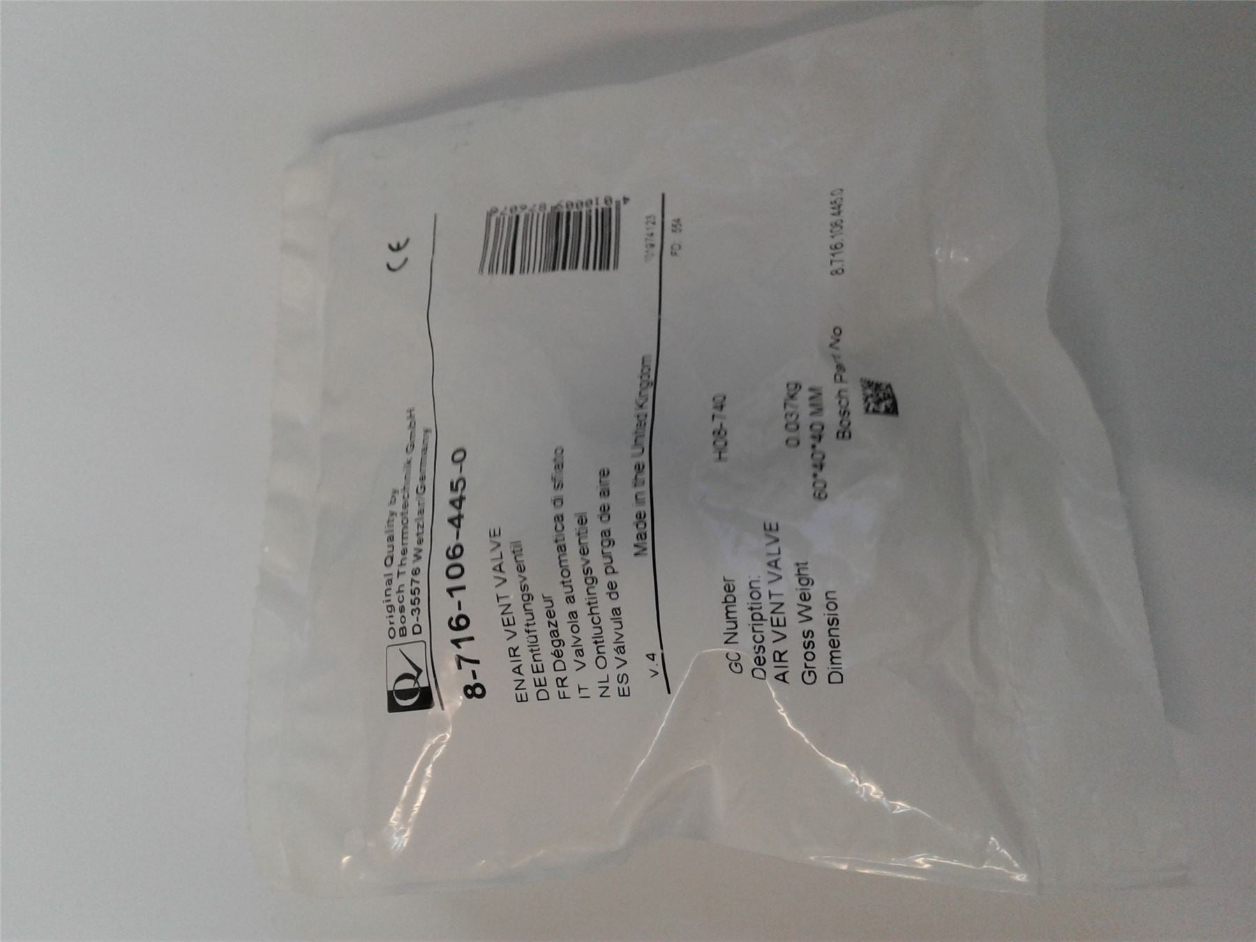 NEW WORCESTER GREENSTAR JUNIOR 24i 28i AUTO AIR VENT 87161064450