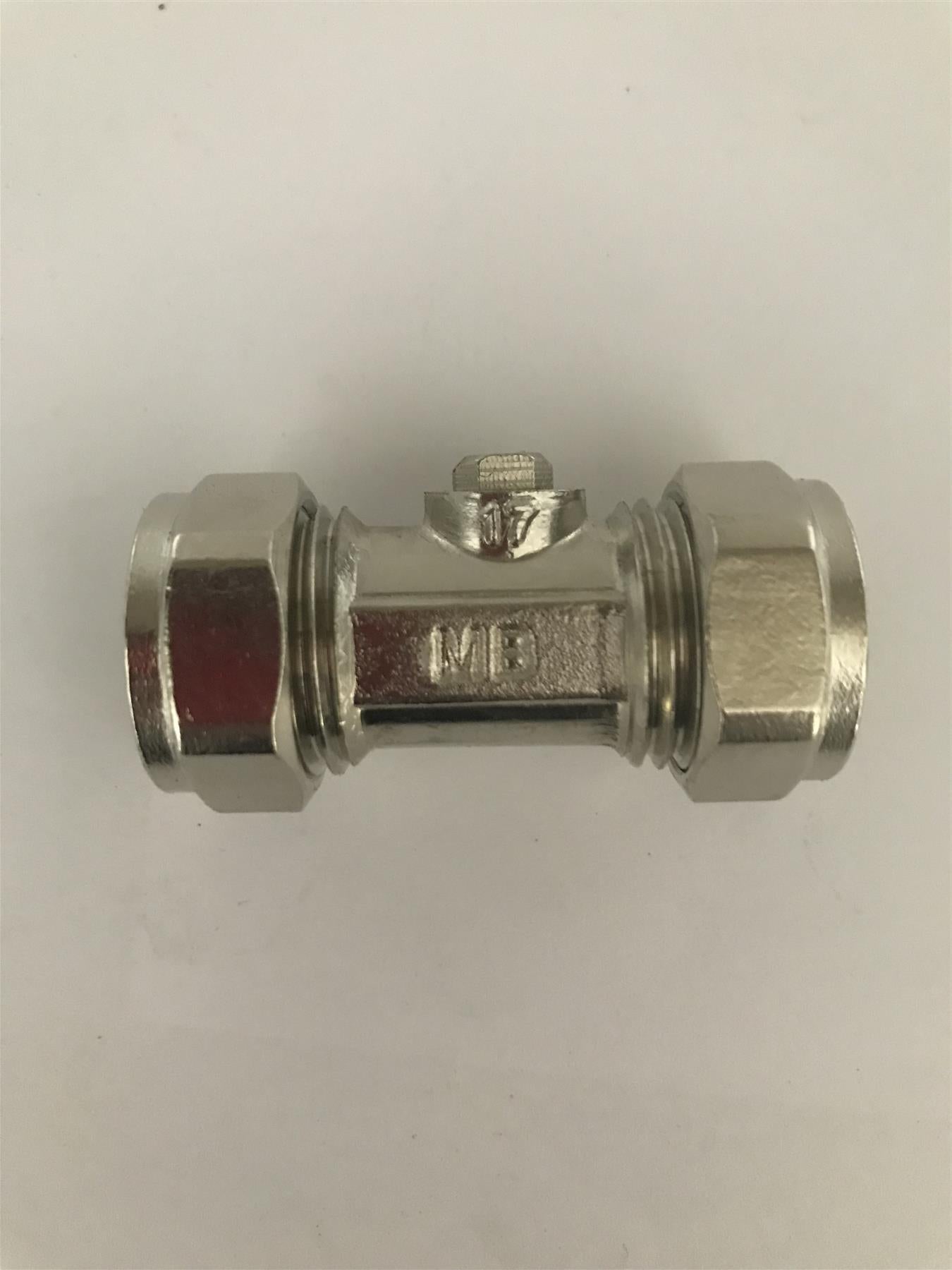 Compression Isolator Valve 15mm Chrome