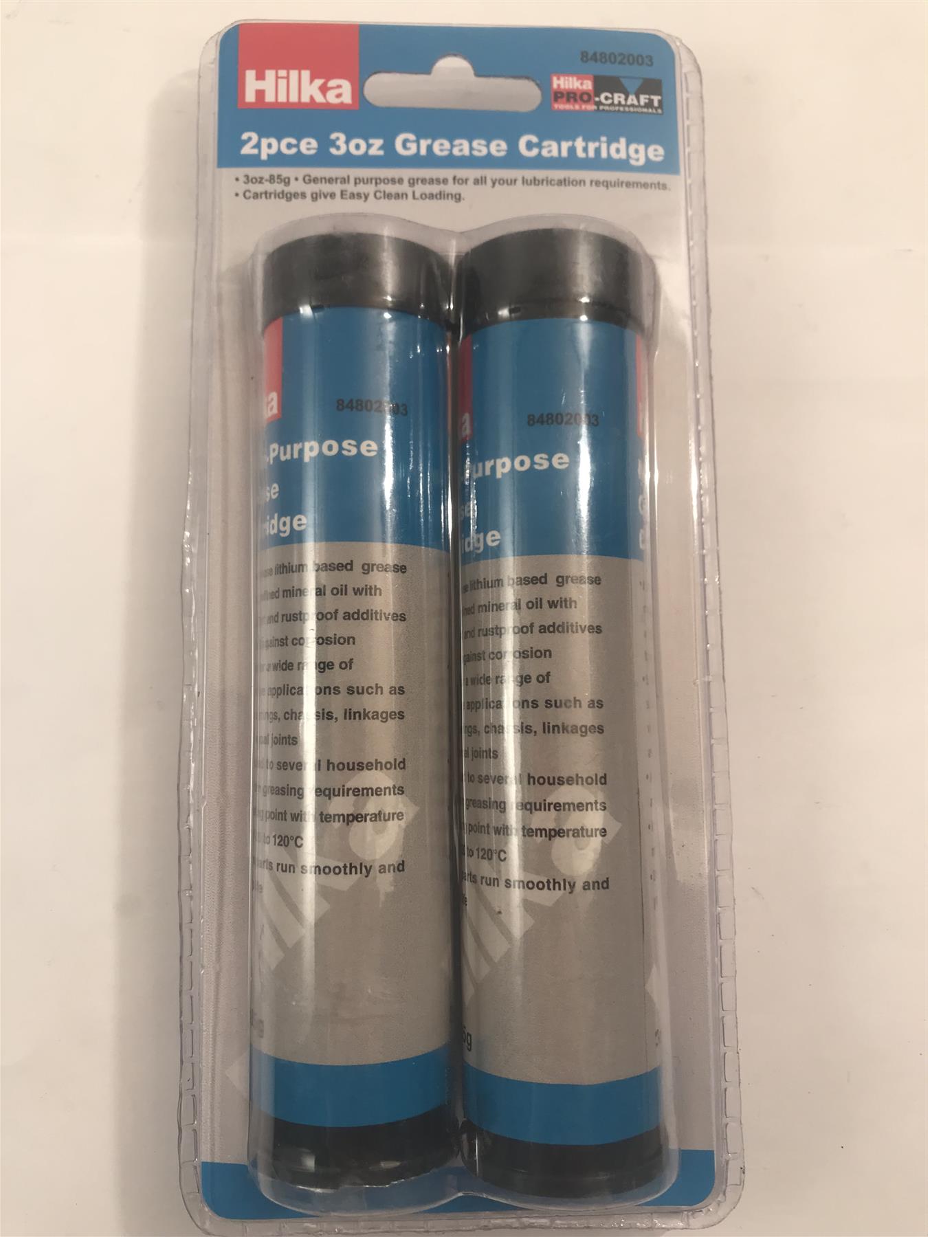 Hilka 2pc 3oz/85g  Grease Cartridge  84802003