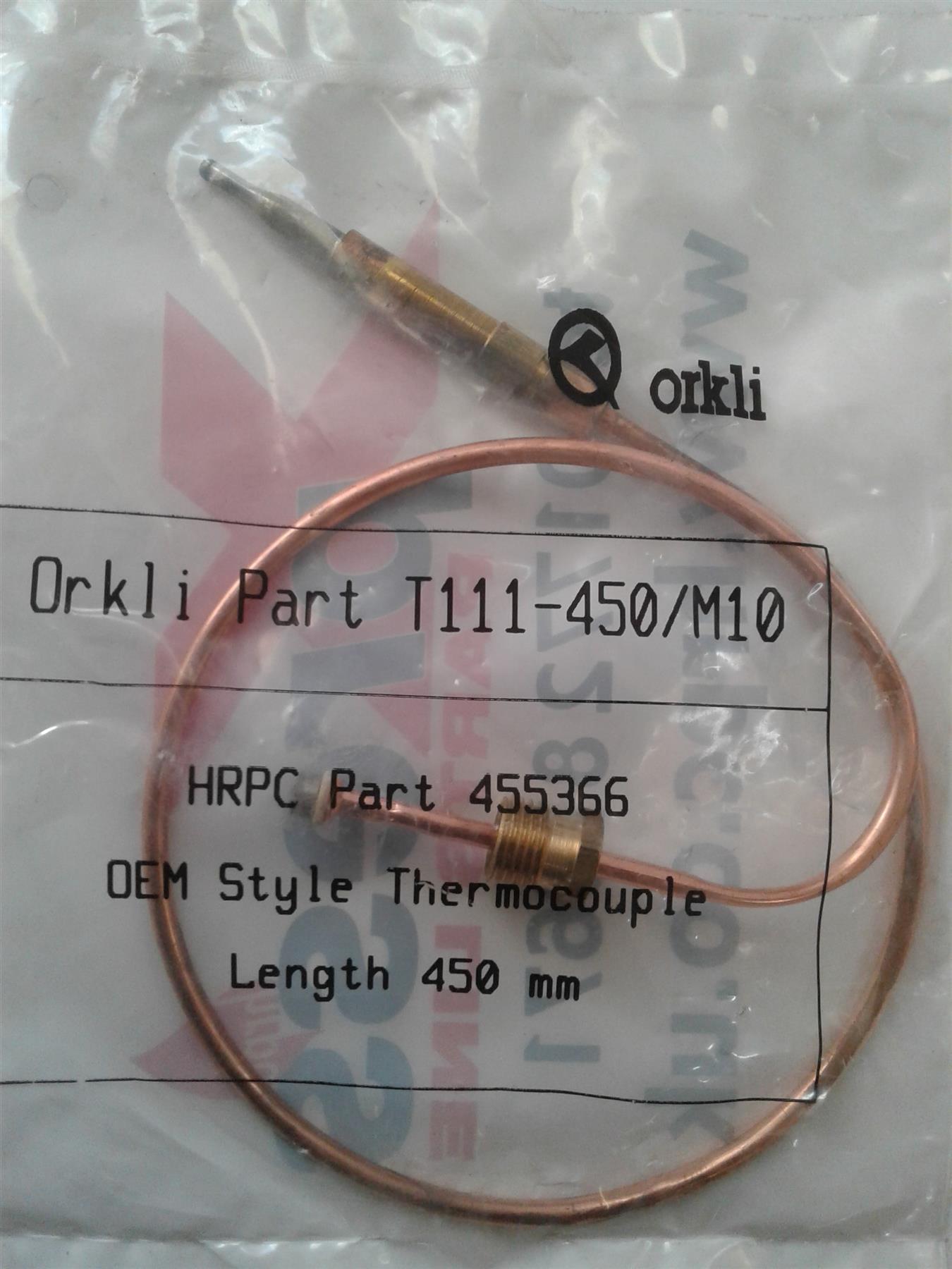 NEW Orkli T112-450/M10/AT 450MM OEM Style Thermocouple 455366