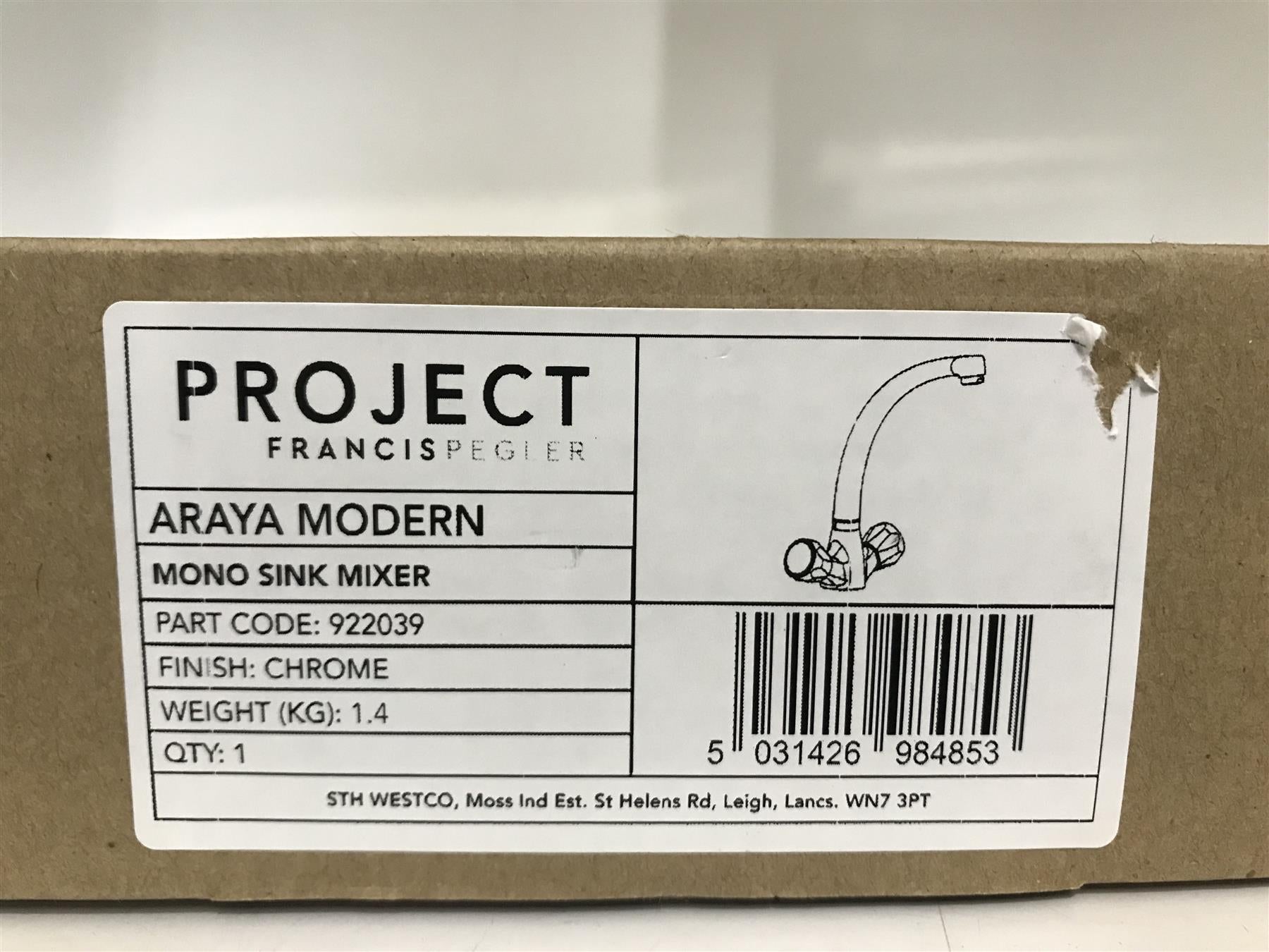 Francis Pegler Araya Modern 922039 Mono Sink Mixer