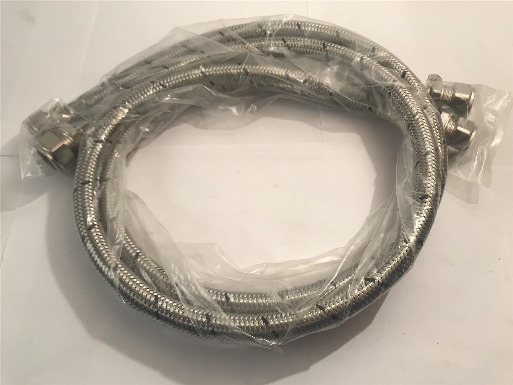 15mm x 15mm Pipe Flexible Braided Compression Connector Extra Long 900mm