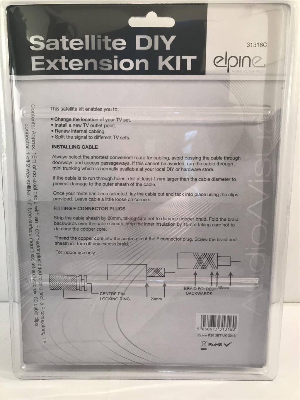 Elpine Satellite DIY Extension Kit  (15m Cable) 31316C