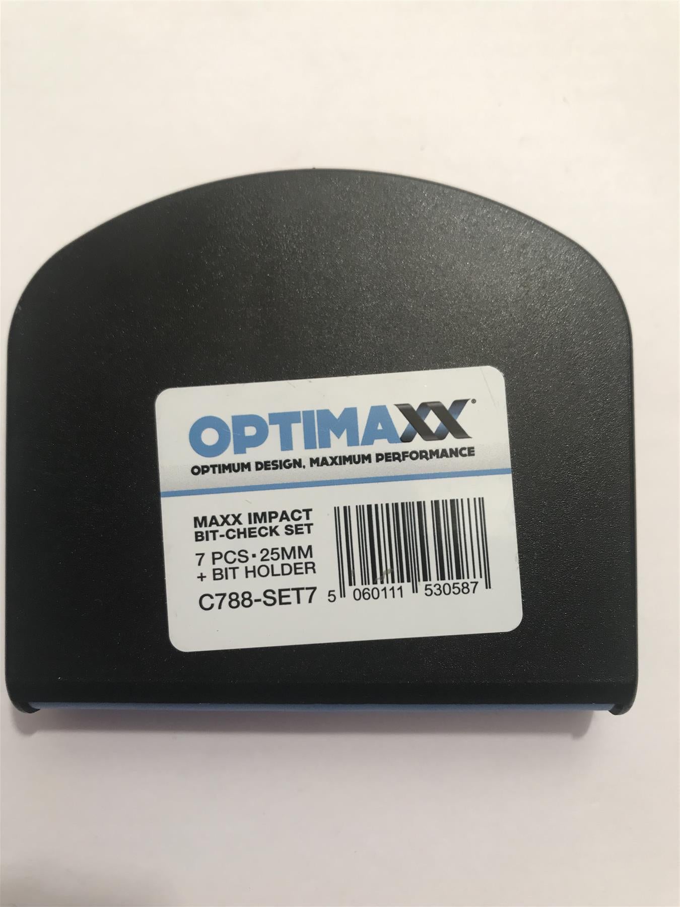 Optimaxx 7pc Impact Screwdriver Bit-Check Set & Bit Holder  - C788-SET7