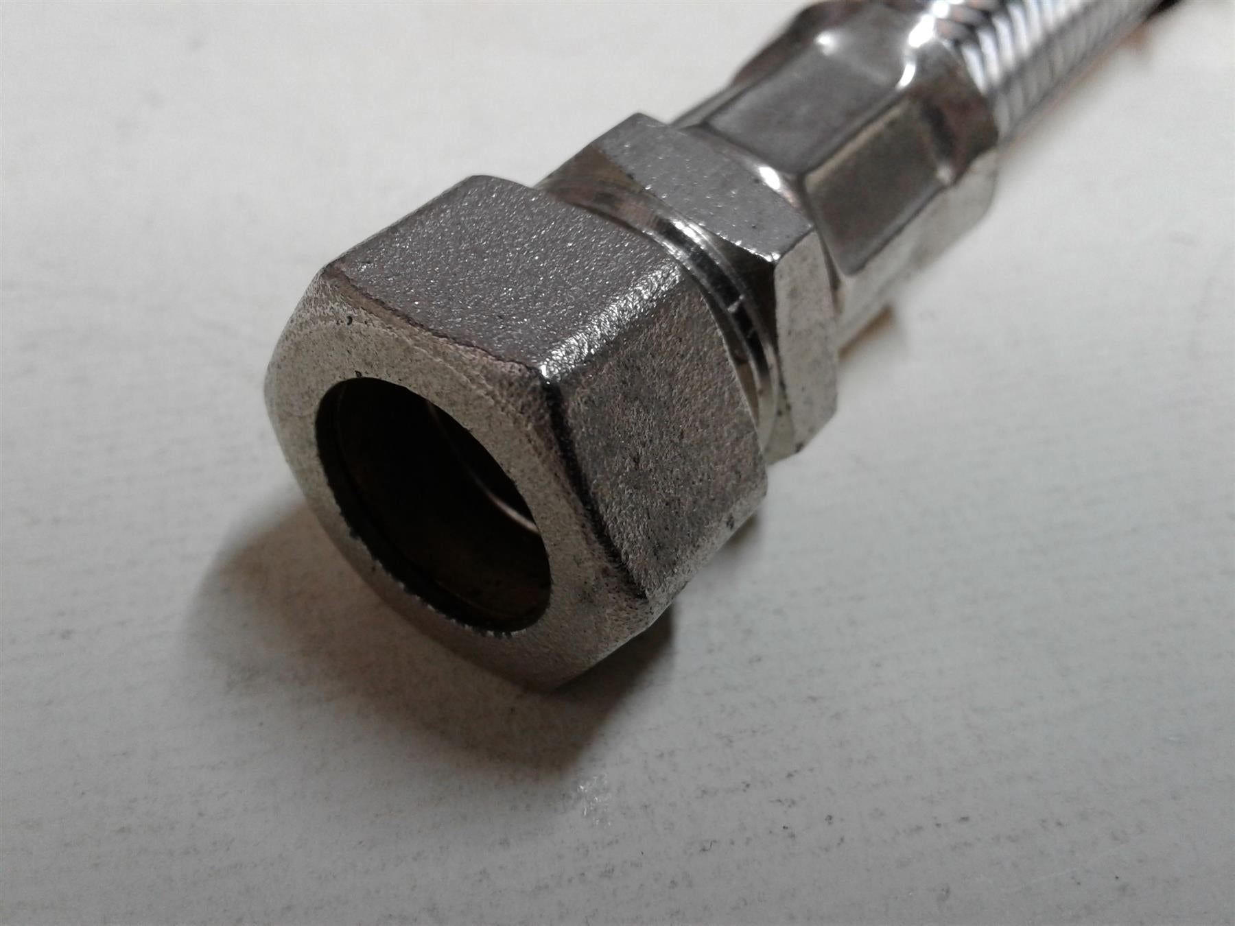 NEW 150MM FLEXI WATER TAP HOSE BRAIDED PIPE 15mmX15mm