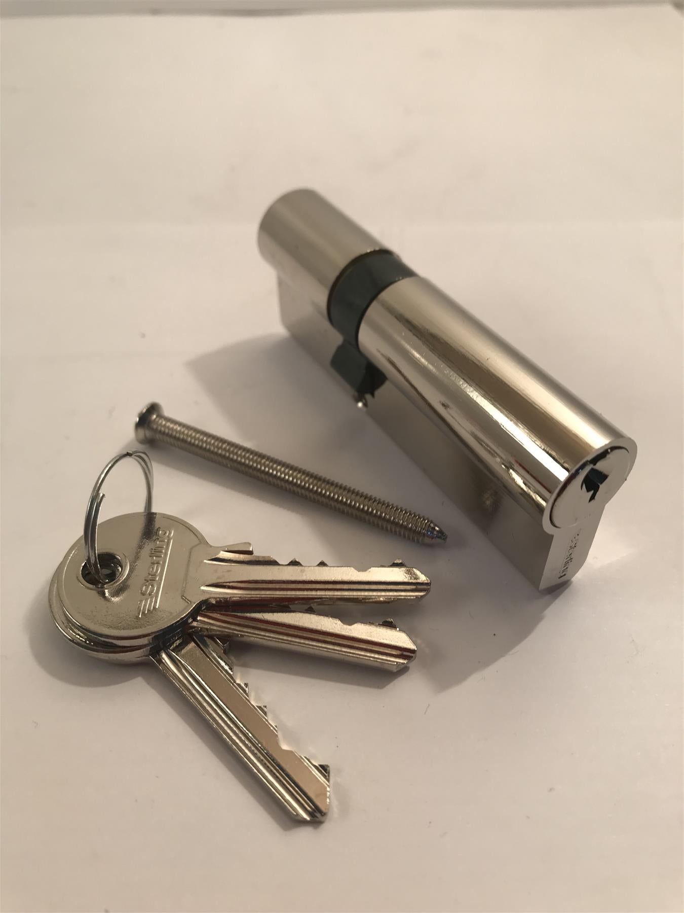 Sterling EPN3050 Double Euro 5 Pin Cylinder 80mm (30x50), Polished Nickel