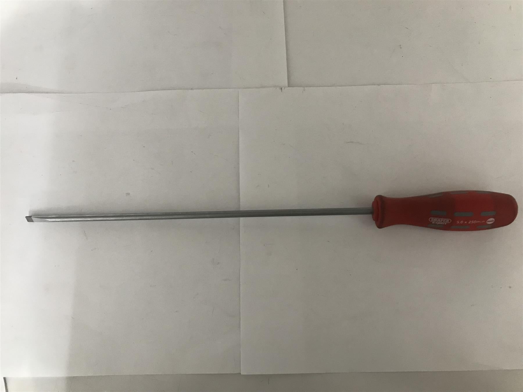 Draper 55498 Expert 5mm x 250mm Plain Slot Parallel Tip Long Screwdriver