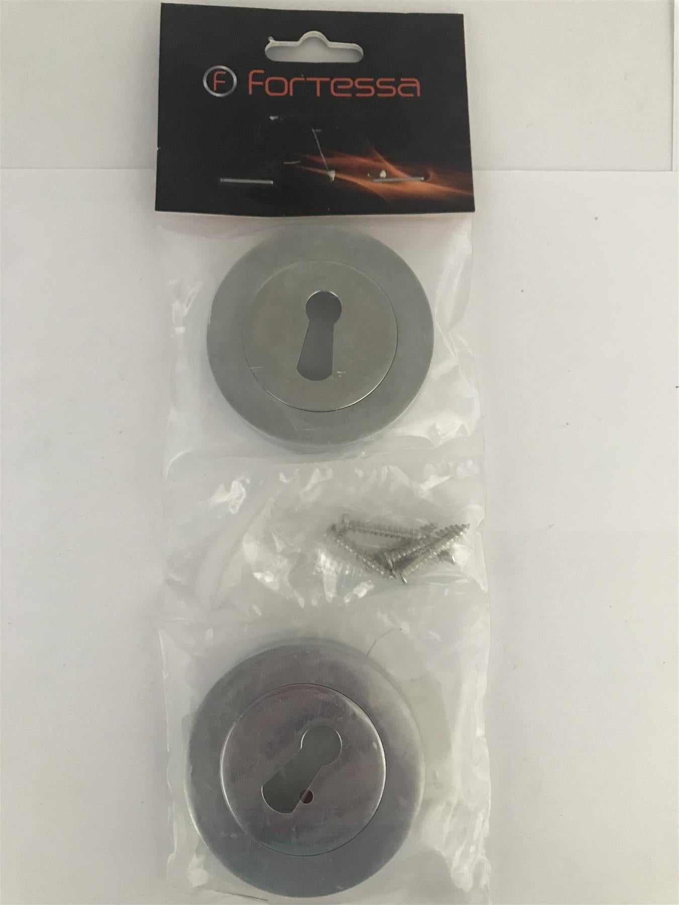 Fortessa Keyhole Escutcheon 51mm Satin /Polished Chrome  FESC-SC/PC 2 Pack