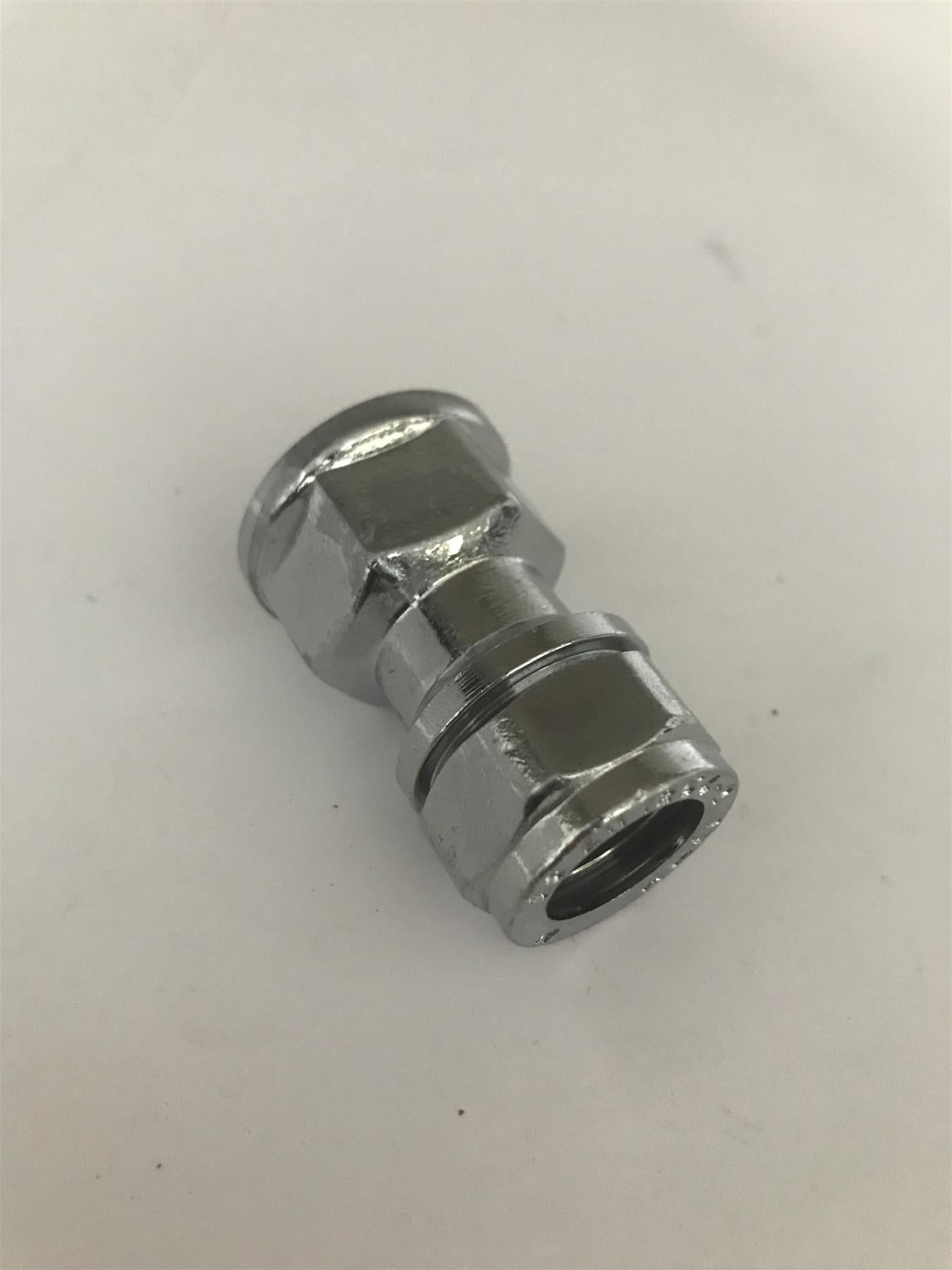 15mm x 3/4 " Chrome Compression Straight Female Adaptor