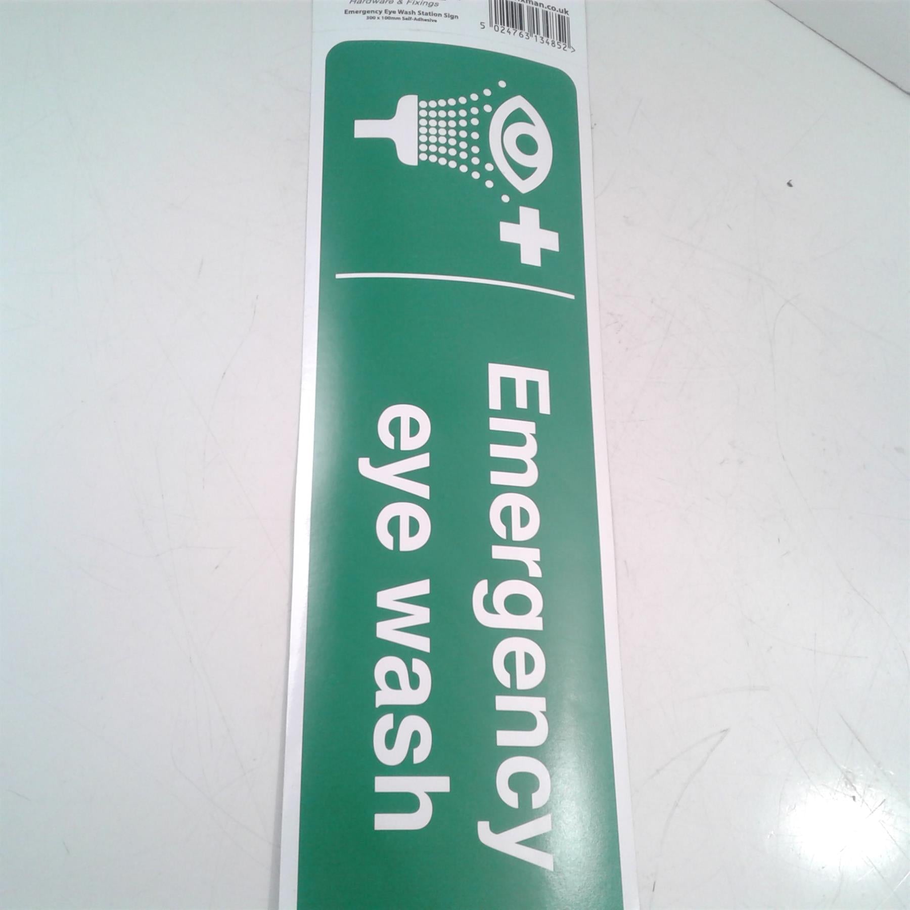 Fixman Emergency Eye Wash Station 300 x 100mm Adhesive Sign