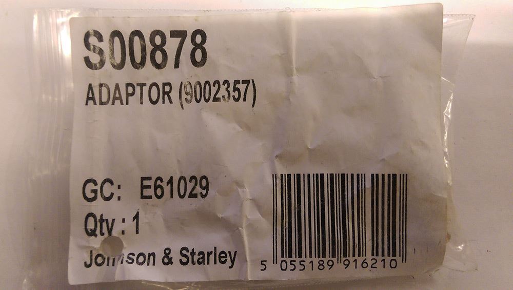 NEW JOHNSON & STARLEY ADAPTOR SPILL SWITCH GC E61029 9002357 900235715 S00878
