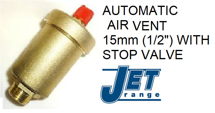 NEW JET RANGE AUTO AIR VENT STOP VALVE WATER 15mm 1/2 N01011