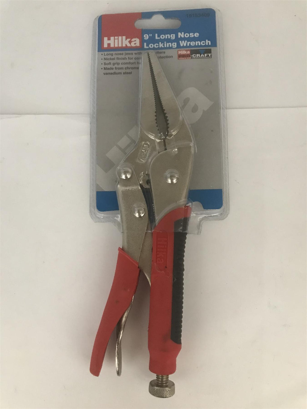 Hilka 9" Long Nose Locking Wrench Soft Grip 19153409