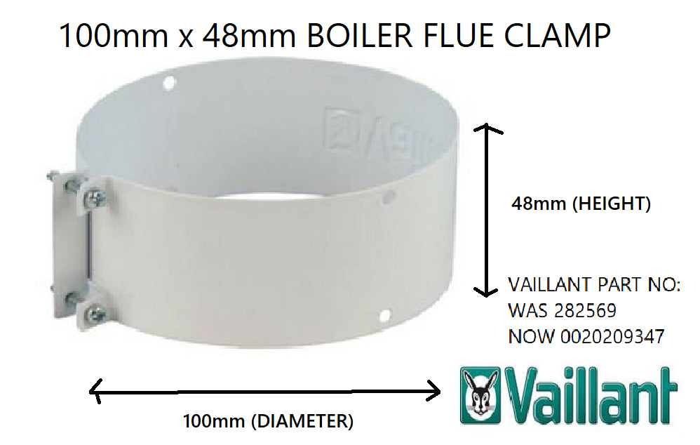 NEW Vaillant Boiler Flue Clamp 100mm X 48mm 282569 0020209347 CLIP