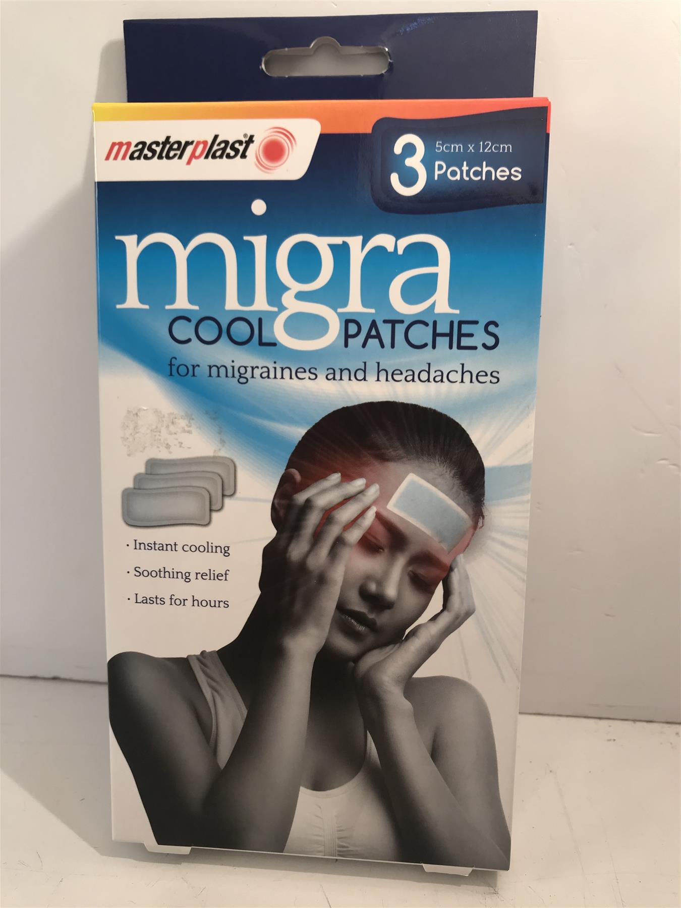 Masterplast Migra Cool Patches Instant Relief Migrane & Headache 3 Patches
