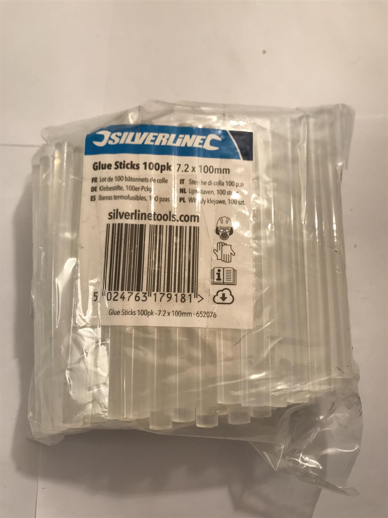 Silverline Glue Sticks White 7.2 x 100mm  100 Pack  652076