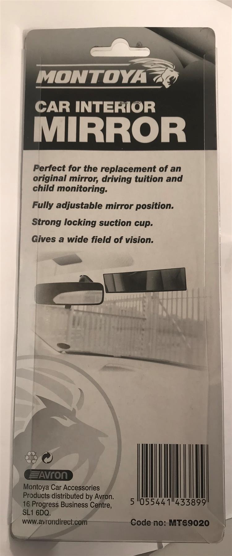 Montoya Car Interior Mirror with Strong Locking Suction Cup  MT69020