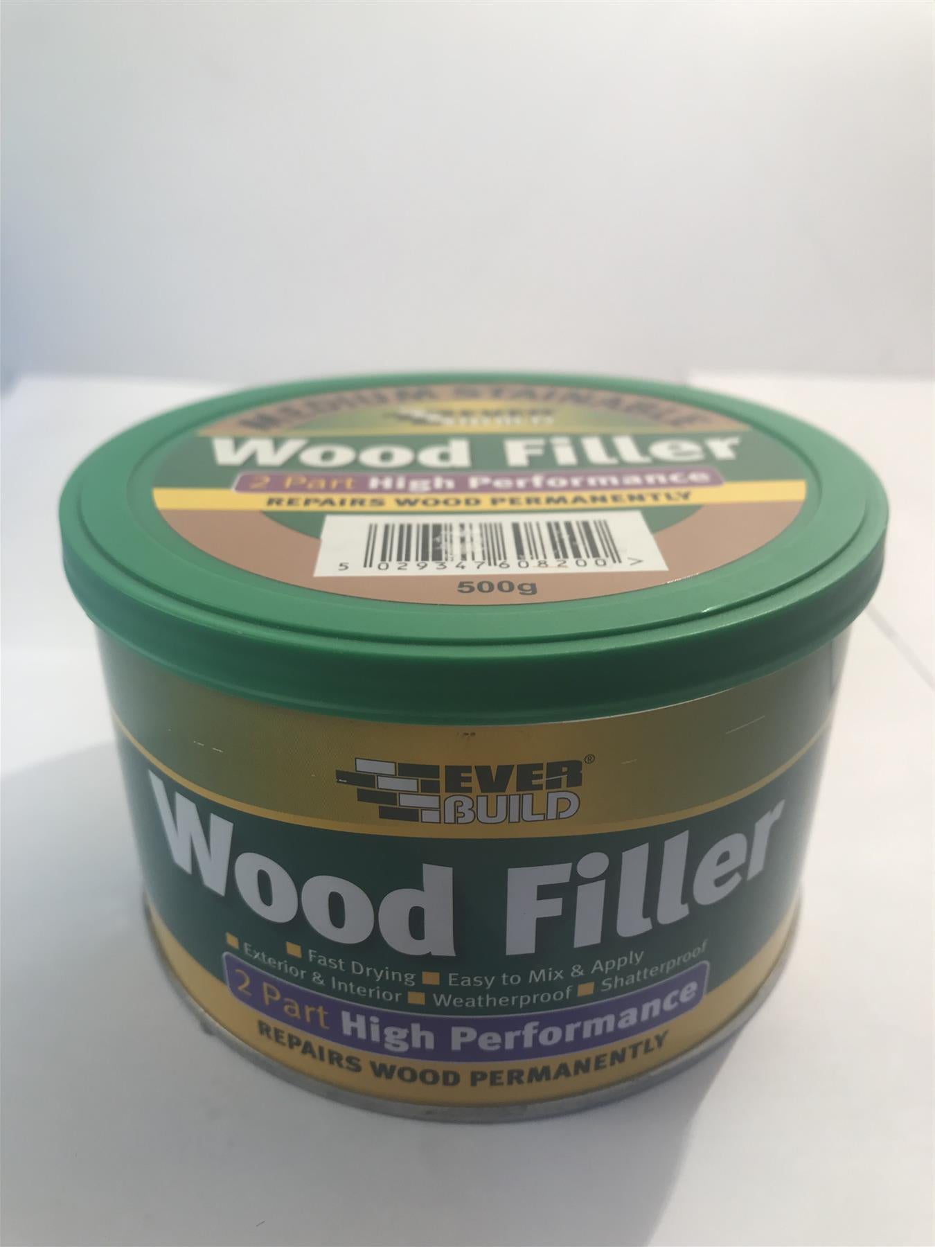 Everbuild 2 Part High Performance Wood Filler, Medium Stainable 500g