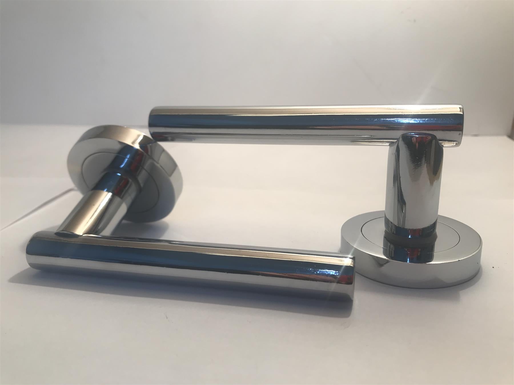 Royale Collection Internal Door Handles on Rose (Pair) Polished Chrome 3347C
